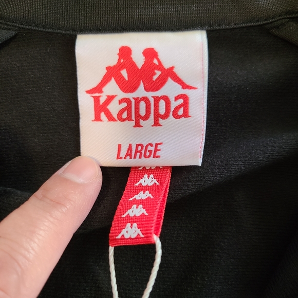 Kappa 222 Banda Allure Black Smoke Green Sage Track Jacket Women's Size Large - Picture 4 of 10